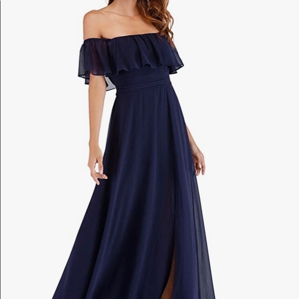 Navy elegant maxi dress